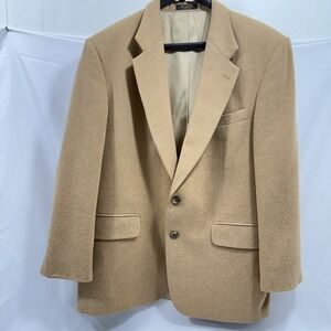 Cricketeer VTG Camel/Wool Hair 2 Button Single Breasted Blazer Size 44R‎